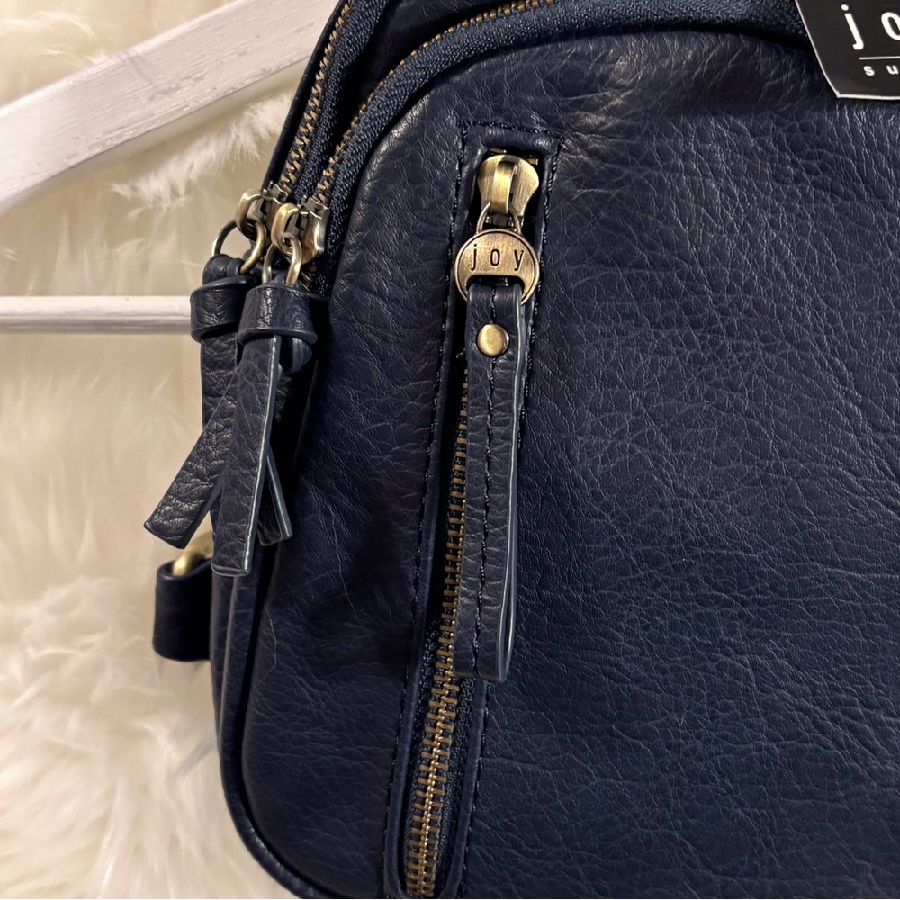 Joy Susan NWT Jolene Vegan Leather Phone Crossbody Bag in Navy - Picture 9 of 11